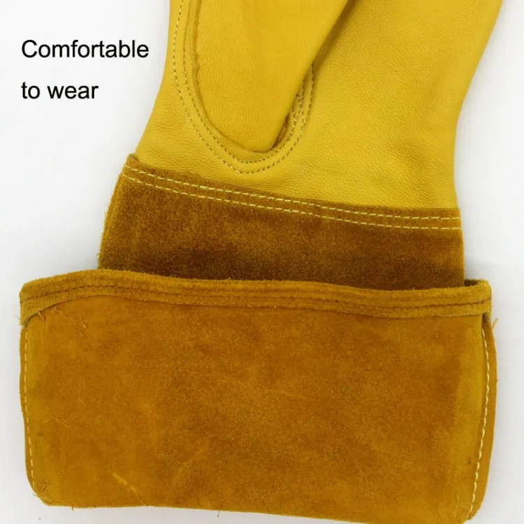 1 Pair JJ-GD305 Genuine Leather Stab-Resistant Cut-proof Garden Gloves, Size: M