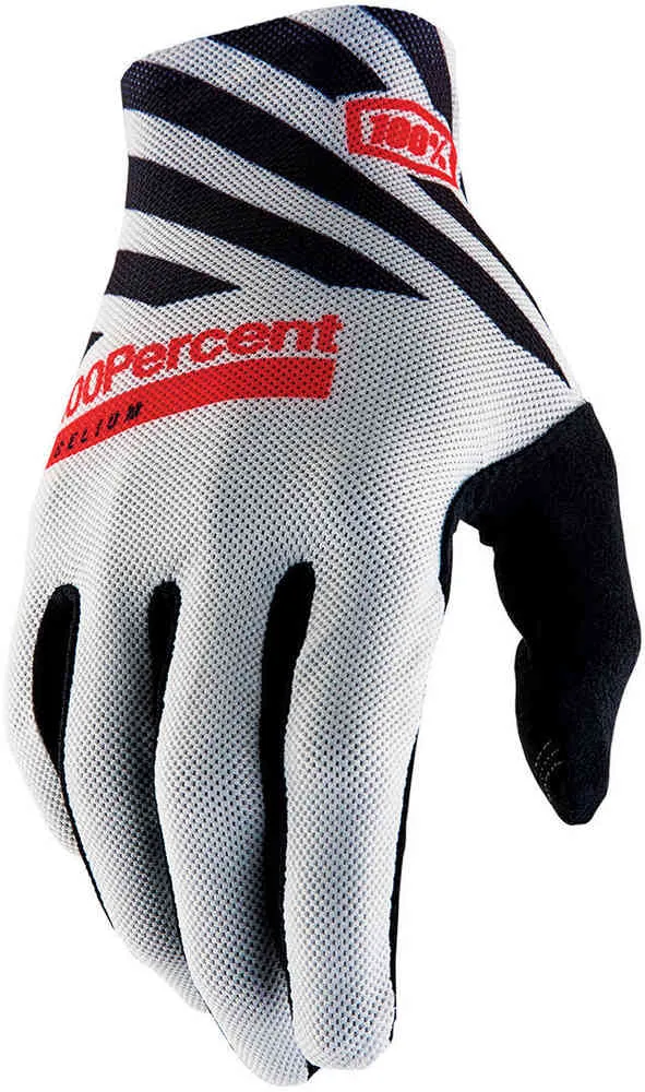 100% Celium Cycling Gloves, Grey/Black