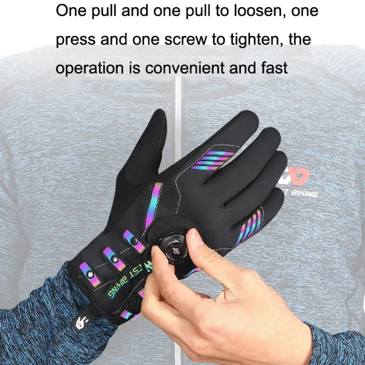 A Pair WEST BIKING Cycling Breathable Self-locking Gloves with Buckle, Size: XL(Anti-light Type)