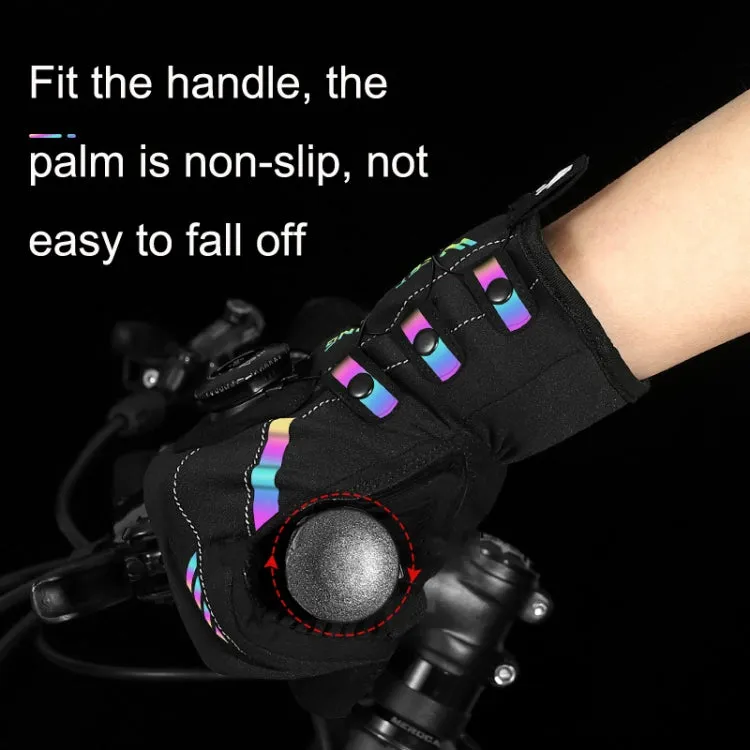 A Pair WEST BIKING Cycling Breathable Self-locking Gloves with Buckle, Size: XL(Anti-light Type)