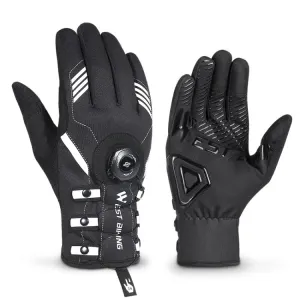 A Pair WEST BIKING Cycling Breathable Self-locking Gloves with Buckle, Size: XL(Anti-light Type)