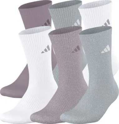 adidas Women's Athletic Cushioned 6-Pack Crew Socks