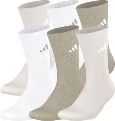 adidas Women's Athletic Cushioned 6-Pack Crew Socks