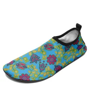 Beaded Nouveau Lime Kid's Sockamoccs Slip On Shoes