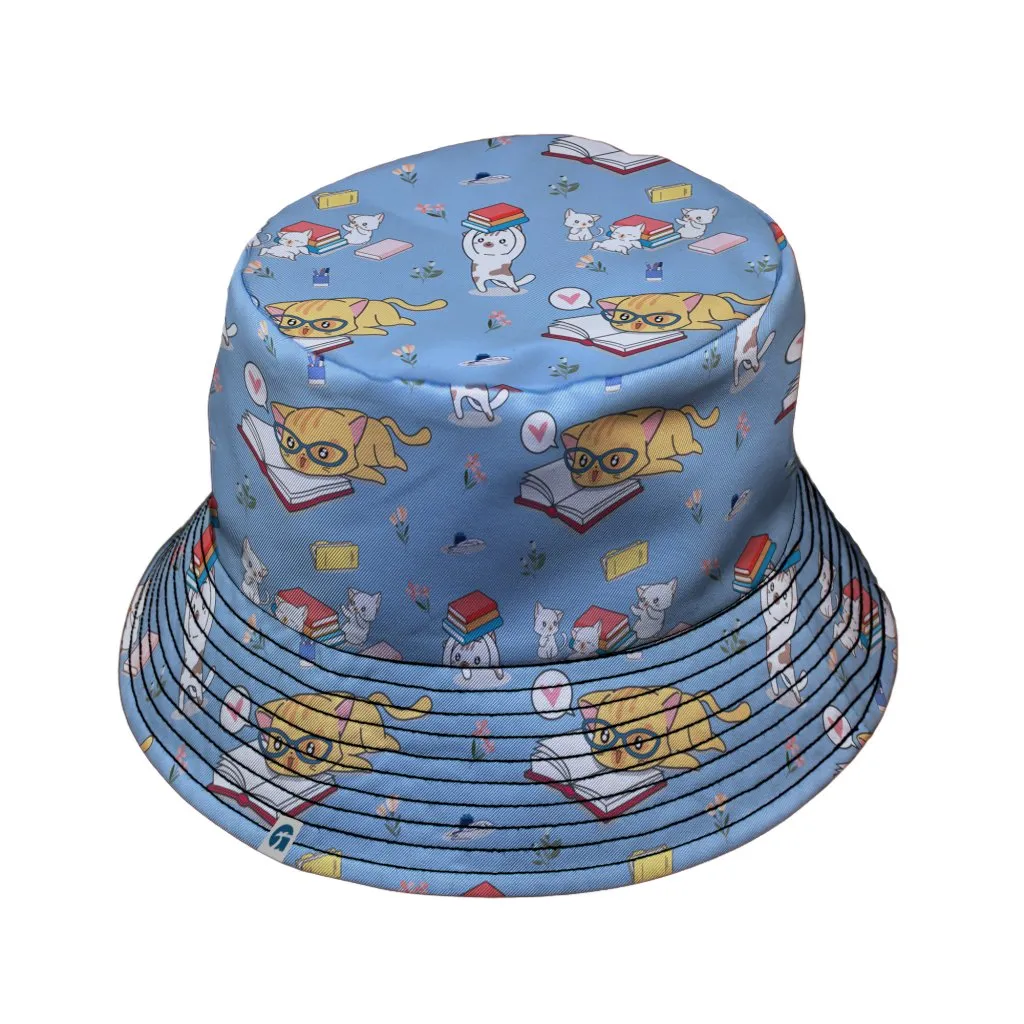 Book Nerd Cats Bucket Hat