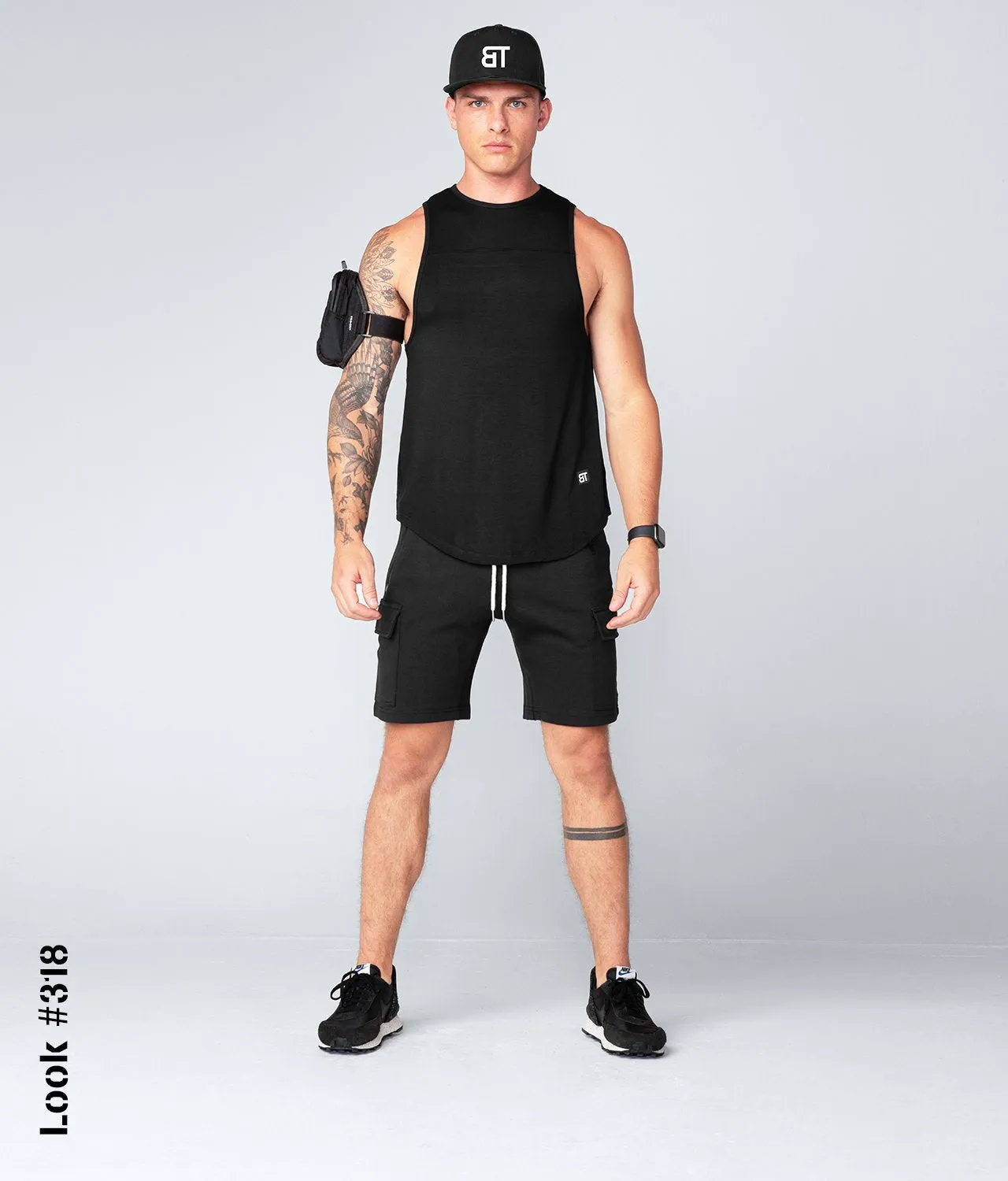 Born Tough Core Fit Black Athletic Tank Top for Men