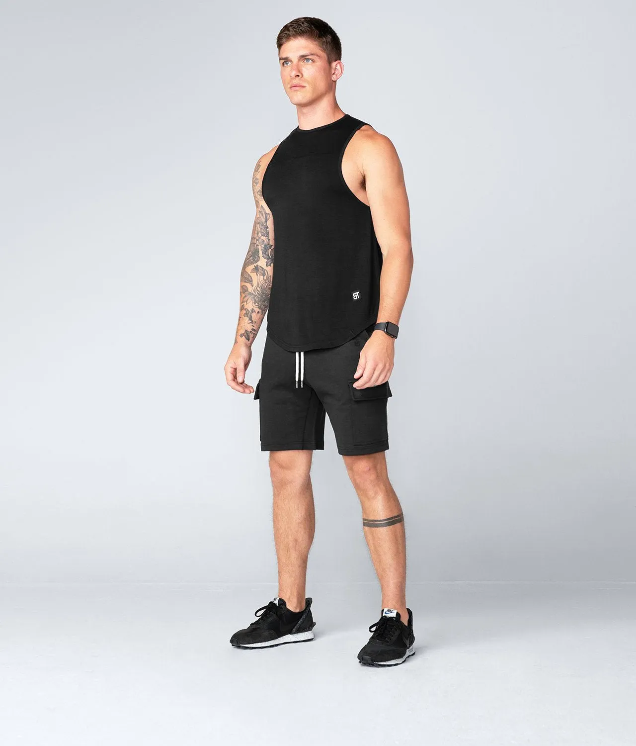 Born Tough Core Fit Black Athletic Tank Top for Men