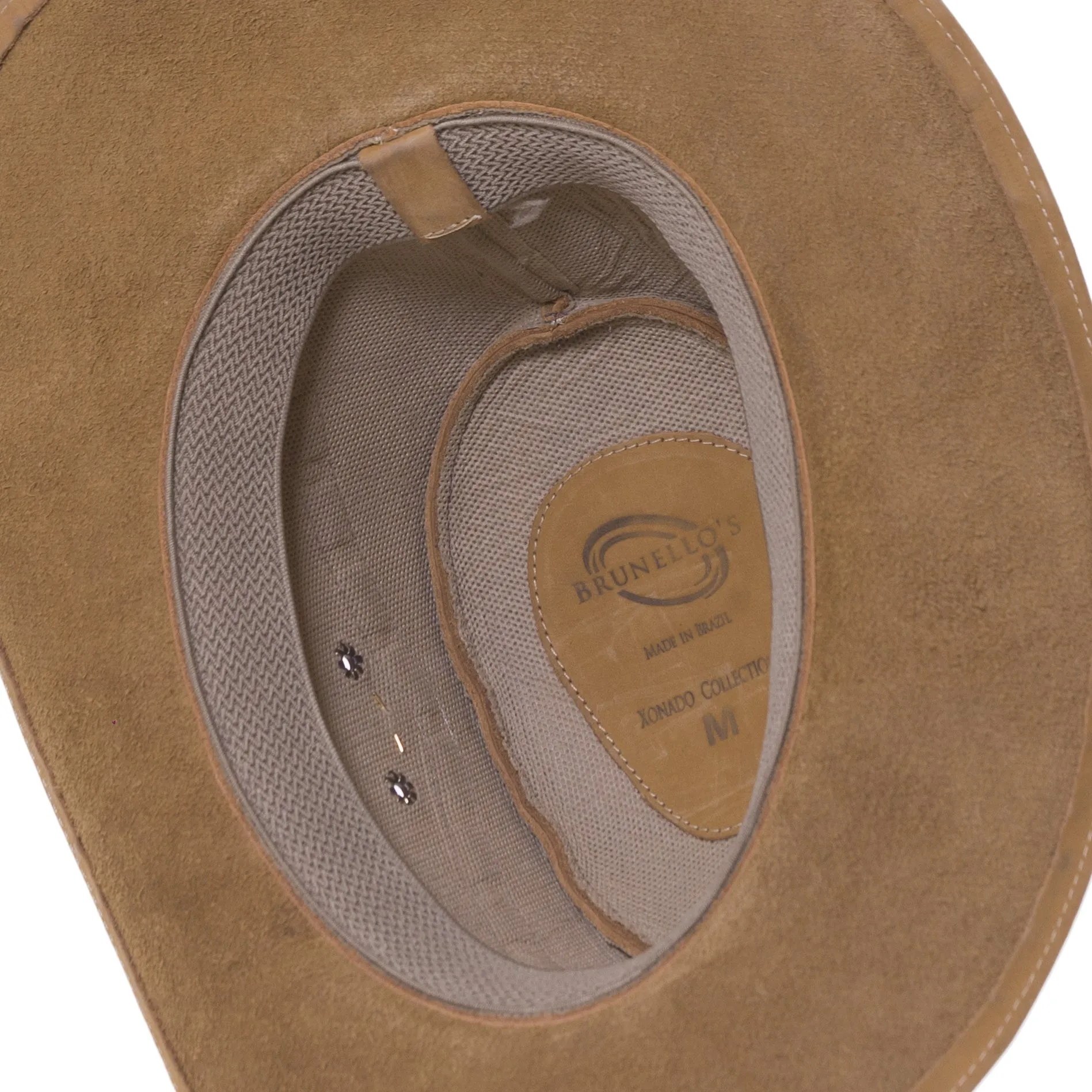 Brunello's Western Leather Hat in Desert Brown