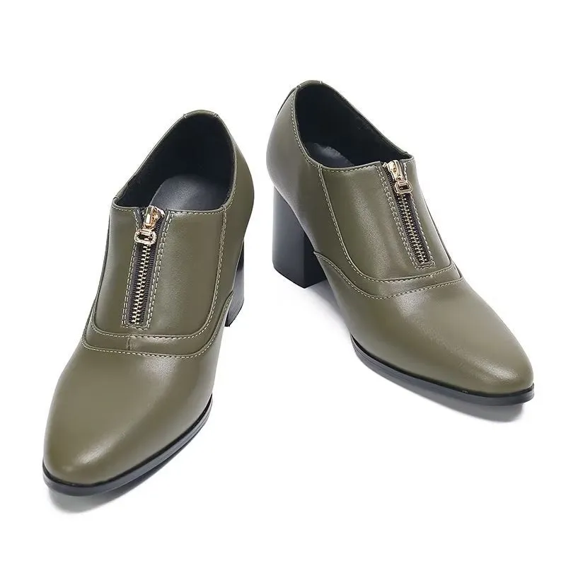 Chic Genuine Leather Slip-on Dress Shoes