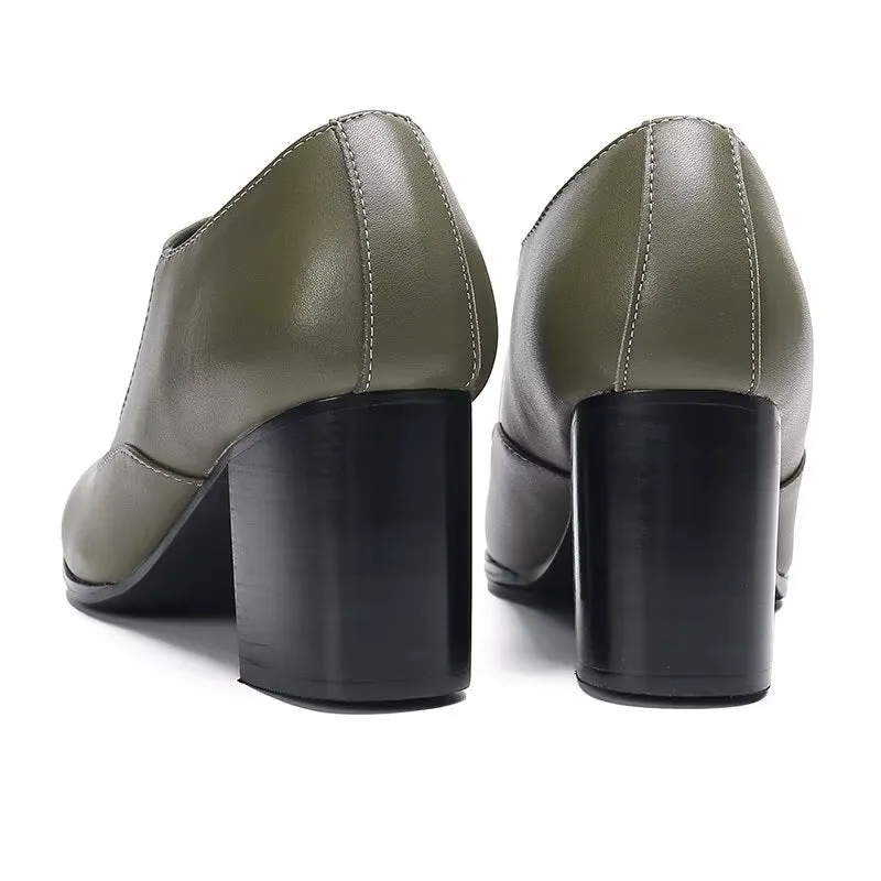 Chic Genuine Leather Slip-on Dress Shoes