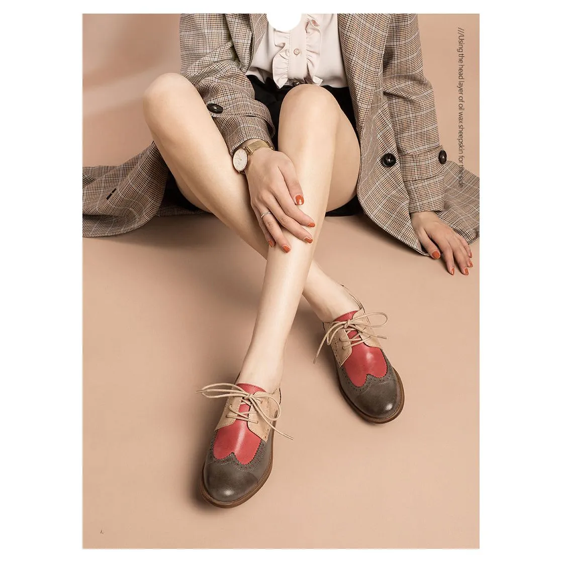 Chic Vintage Platform Lace-up Oxford Casual Shoes