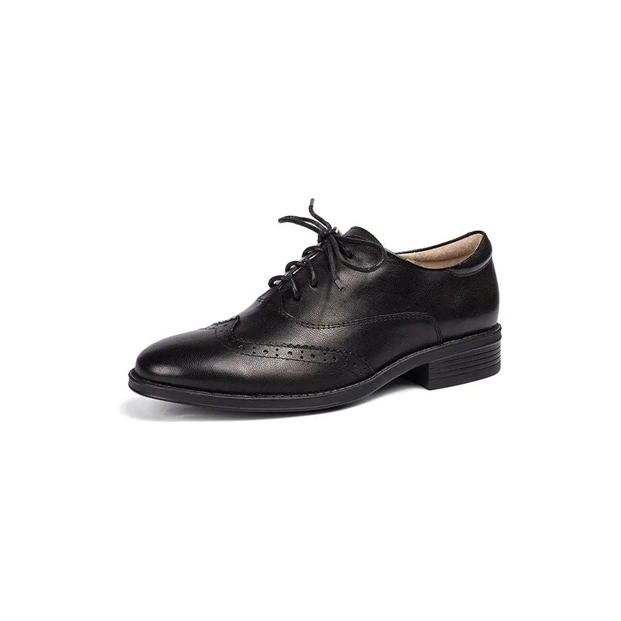 Chic Vintage Platform Lace-up Oxford Casual Shoes