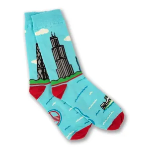 Chicago Skyline Dress Socks