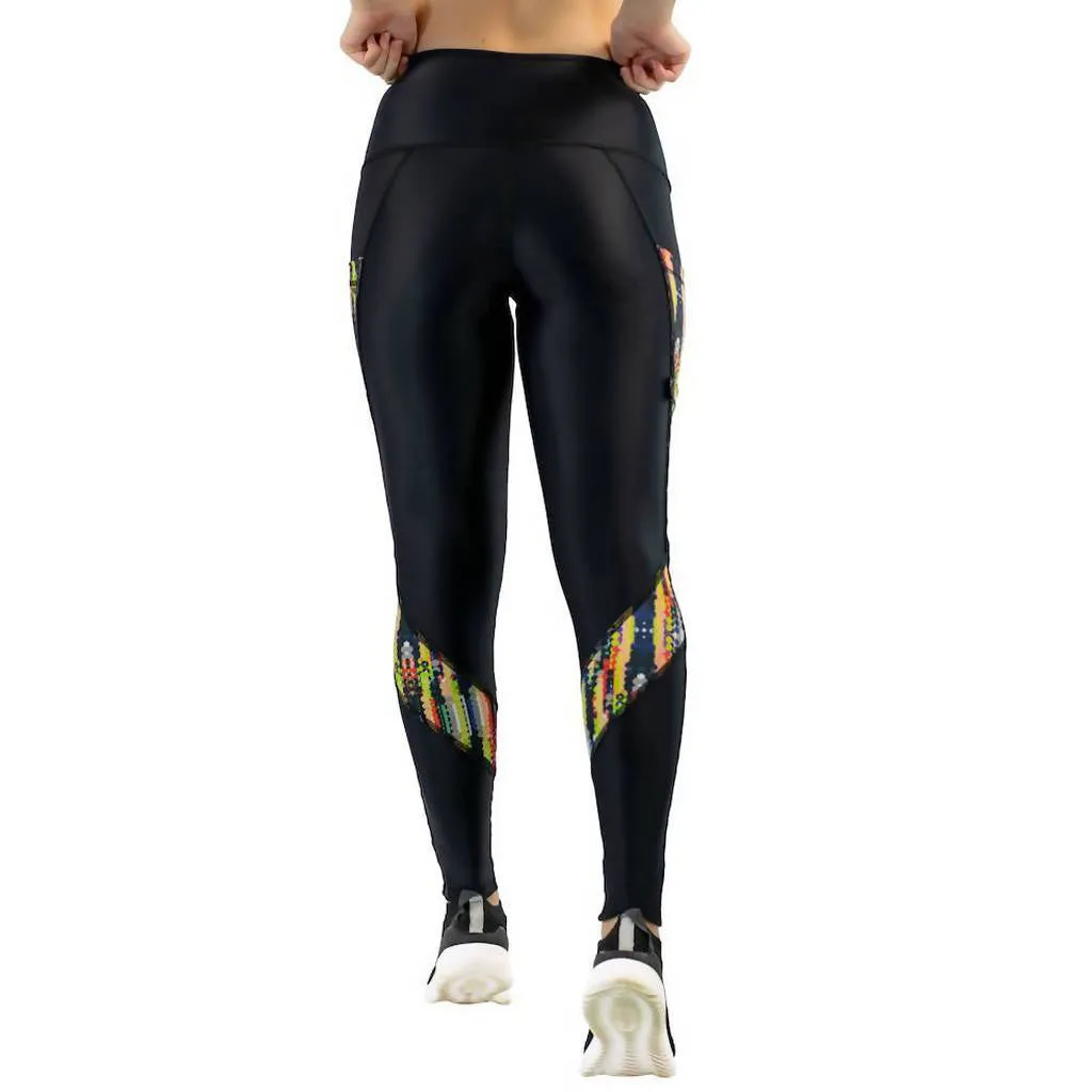 Confetti Dart Leggings - Black/ Multi