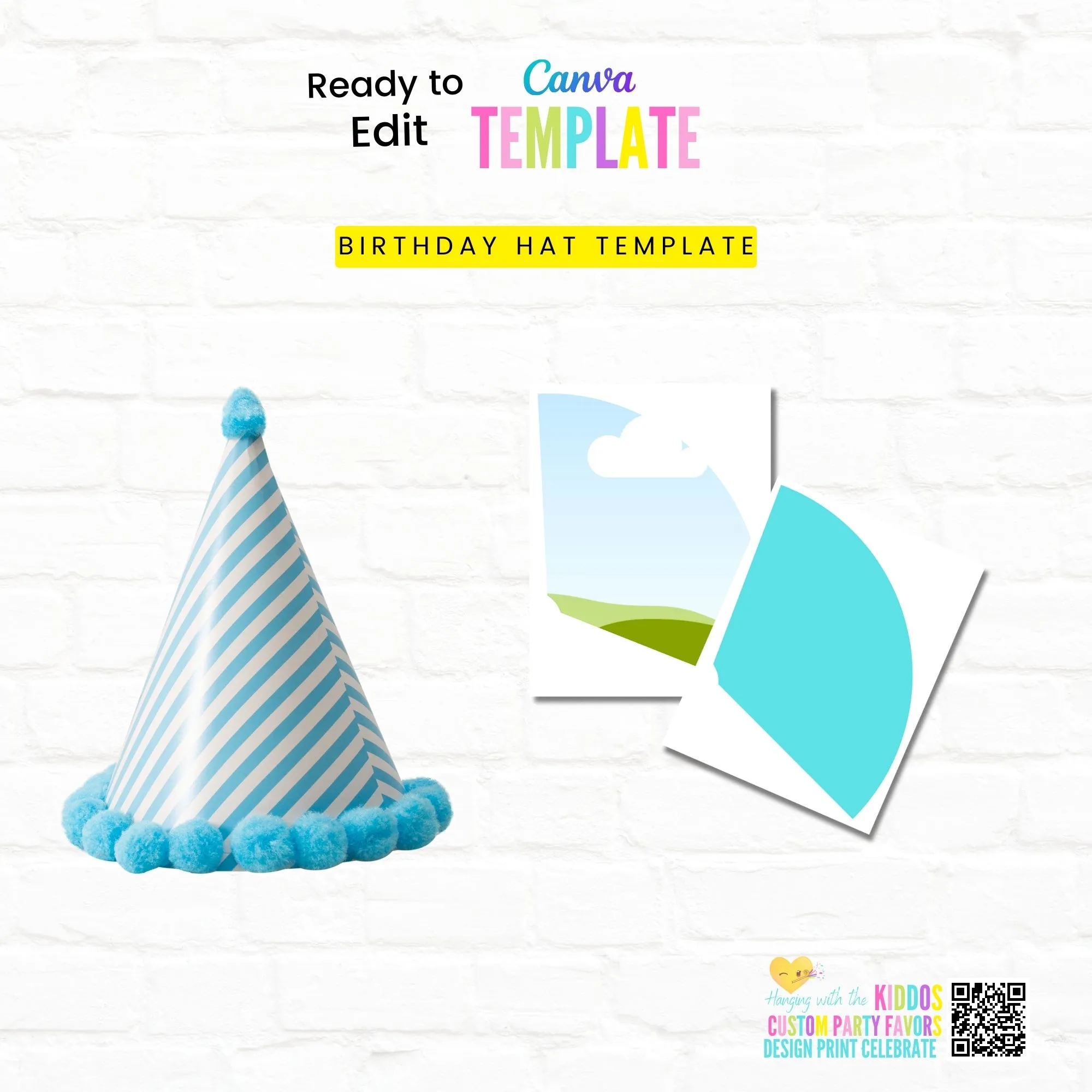 Customizable Birthday Hat Canva Template