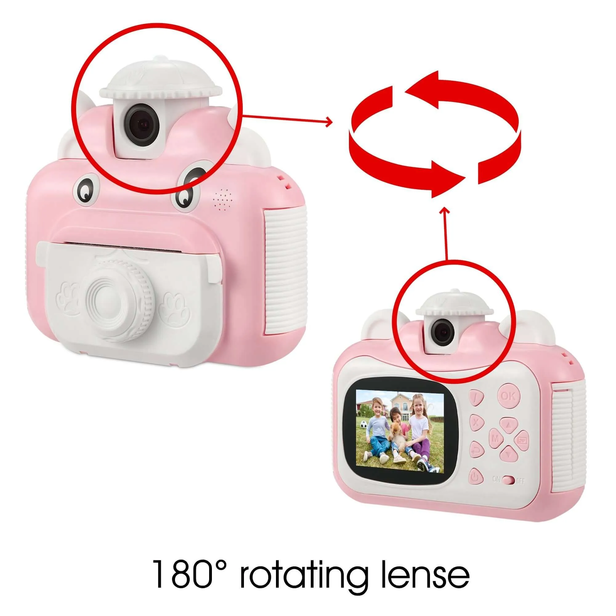 Dartwood Kids Printing Camera | 1080p 2.4 Inch Display | 3.2 GB Micro SD