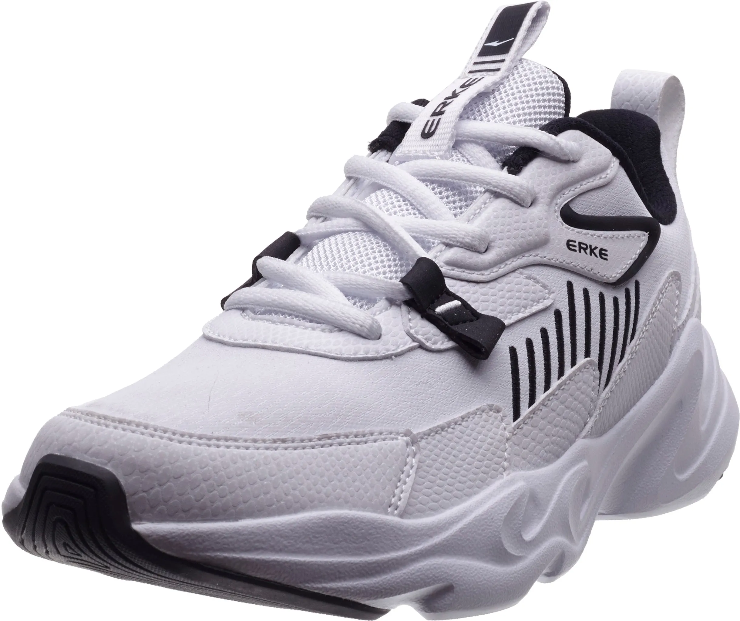 Erke Cushioning Women Running Shoes White/Black 12120103290-005