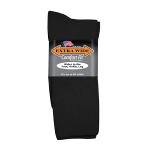 Extrawide Athletic Crew Sock (Men) - Black