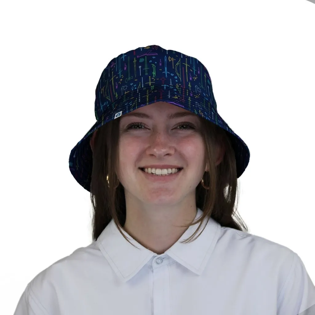 Fantasy RPG Weapons Items Navy Dnd Bucket Hat