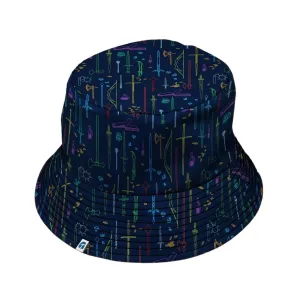 Fantasy RPG Weapons Items Navy Dnd Bucket Hat