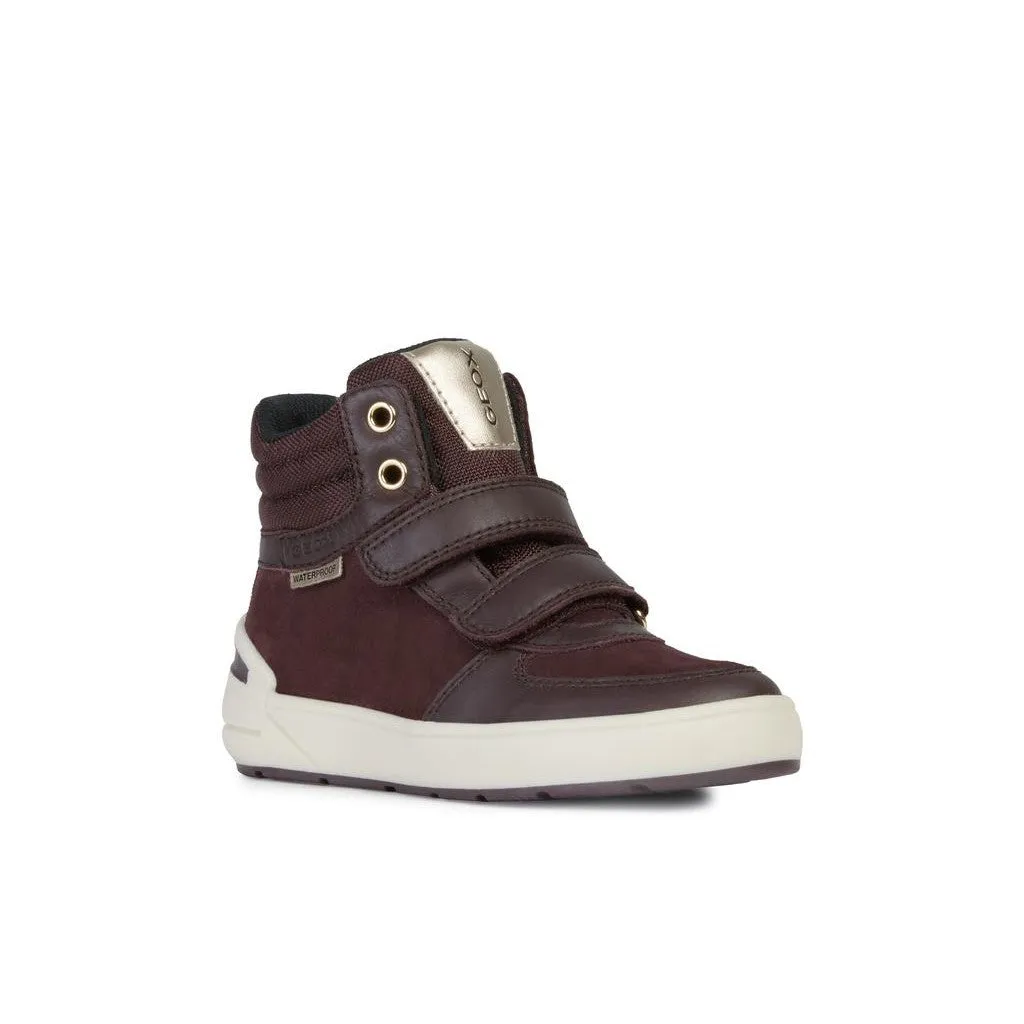 Geox J Sleigh Waterproof High Top Sneaker (Little Kid/Big Kid)