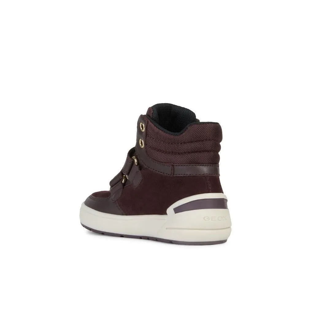 Geox J Sleigh Waterproof High Top Sneaker (Little Kid/Big Kid)