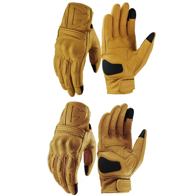 GHOST RACING Motorcycle Riding Anti-fall Warm Breathable Full-finger Gloves, Size: M(With Hole)