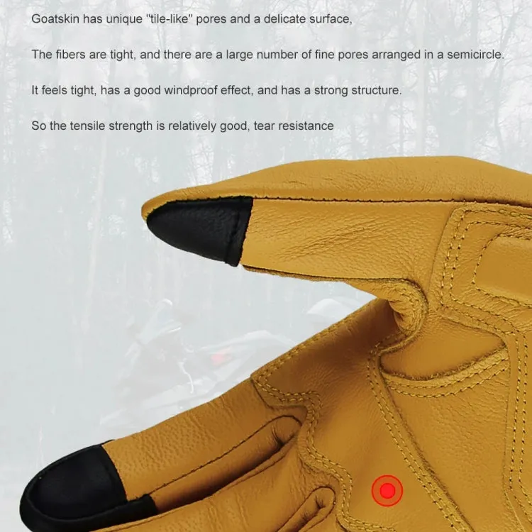 GHOST RACING Motorcycle Riding Anti-fall Warm Breathable Full-finger Gloves, Size: M(With Hole)