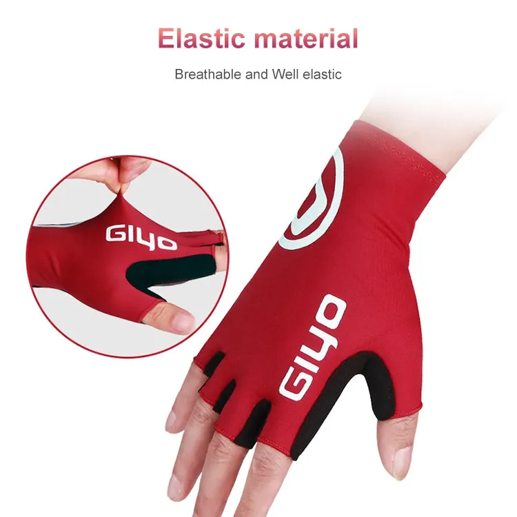 GIYO Outdoor Half-Finger Gloves Mountain Road Bike Cycling Gloves, Size: L(Black)