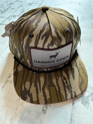 Hammer Down “Deer" Hat - Stripe Camo with Black Rope