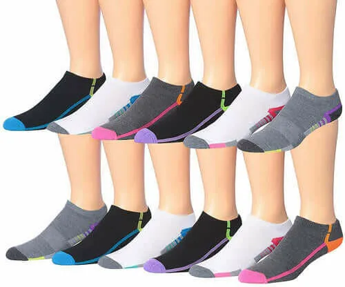 James Fiallo Men's 12-Pairs Performance Low Cut Athletic Sport Socks