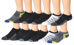 James Fiallo Men's 12-Pairs Performance Low Cut Athletic Sport Socks