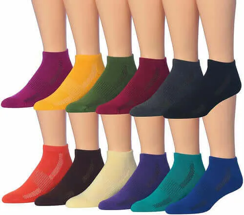 James Fiallo Men's 12-Pairs Performance Low Cut Athletic Sport Socks