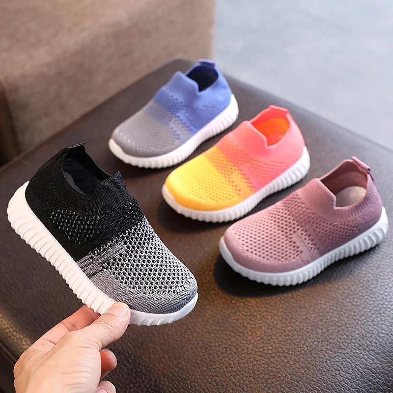 Kids Shoes Multicolor Knitted Toddler Baby Sneakers Casual