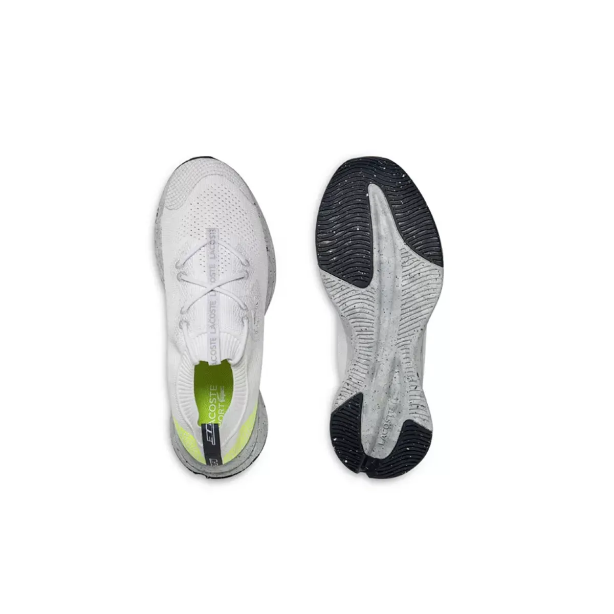 LACOSTE 7-45SMA0017V05 RUN SPIN ECO 12 MN'S (Medium) White/Yellow Textile & Synthetic Running Shoes