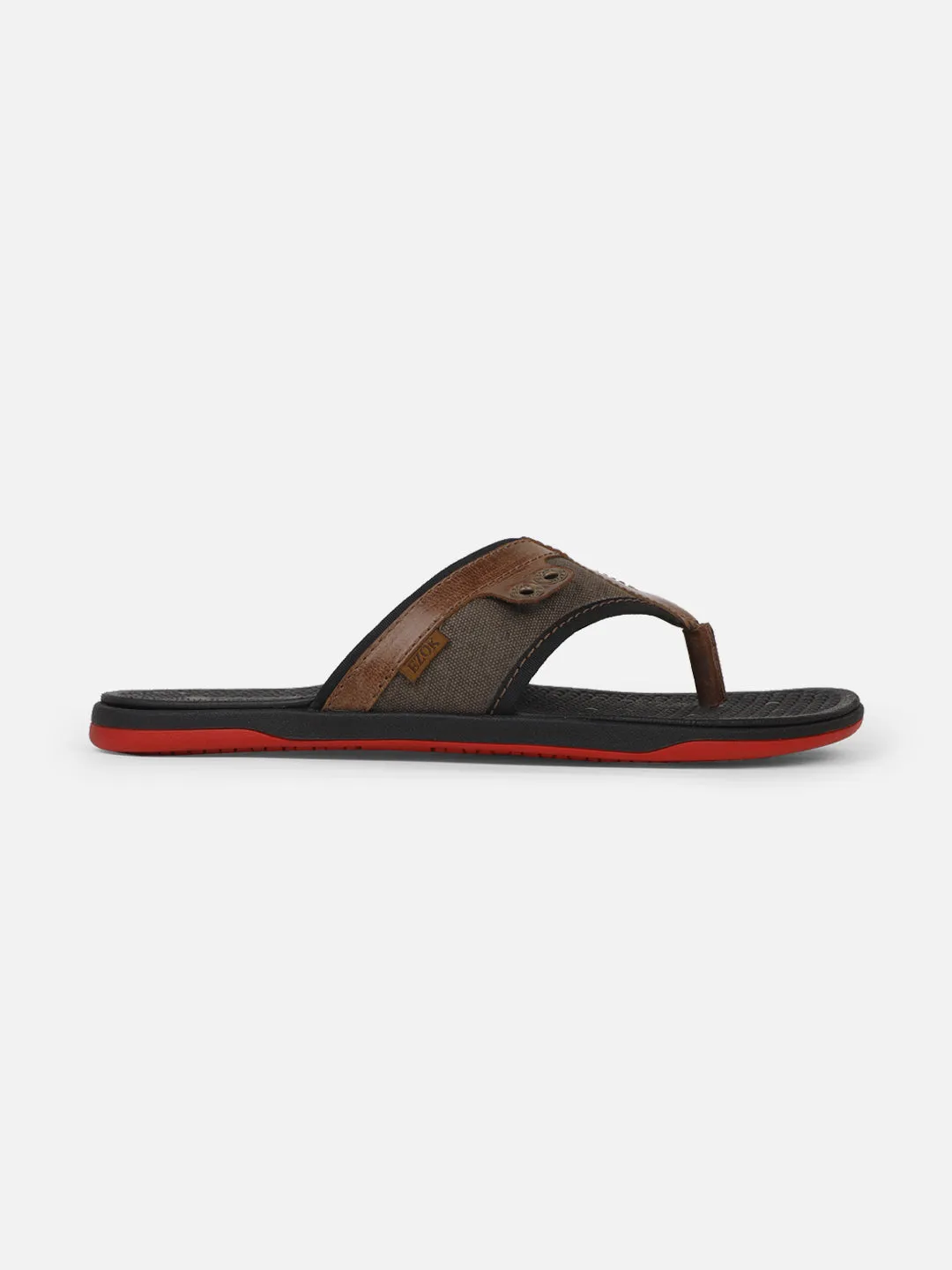 Leather Brown flipflops for men