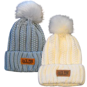 Lined Pom Pom Hat