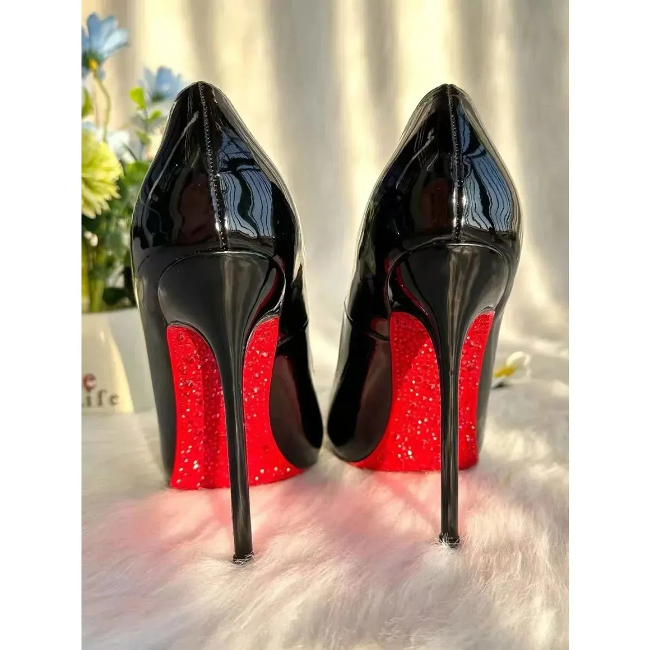 LovelyRLovely Sparkle Red Sole Bridal Heels