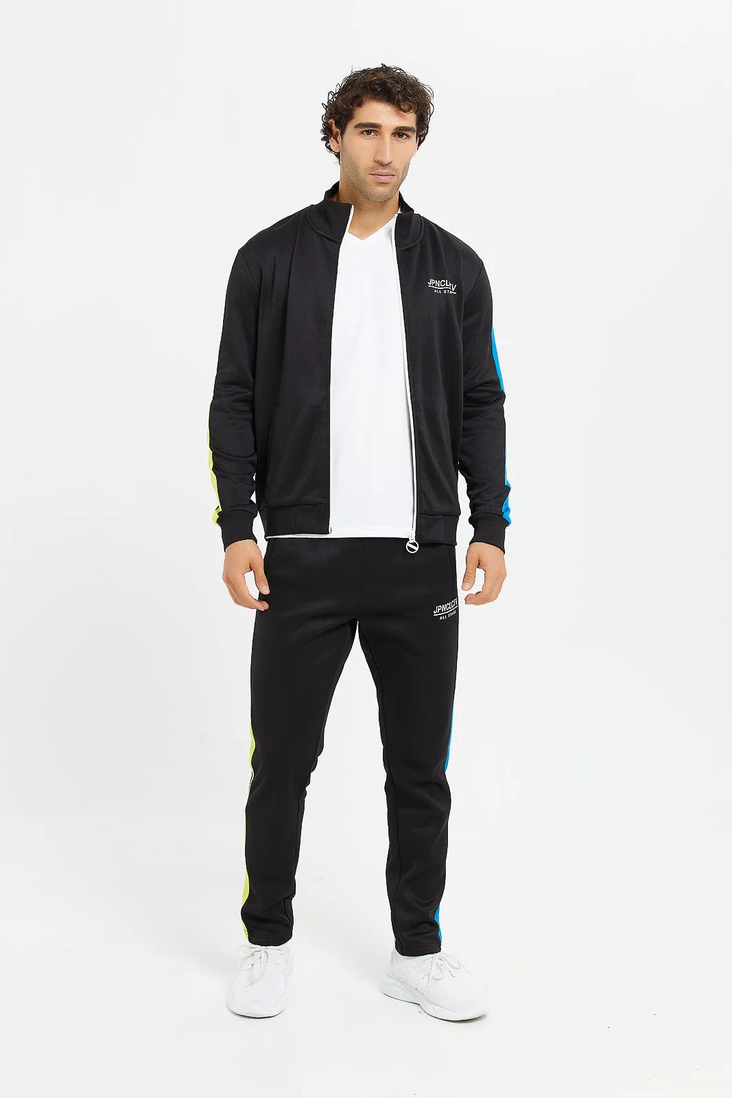 Men Black Training Track Pant