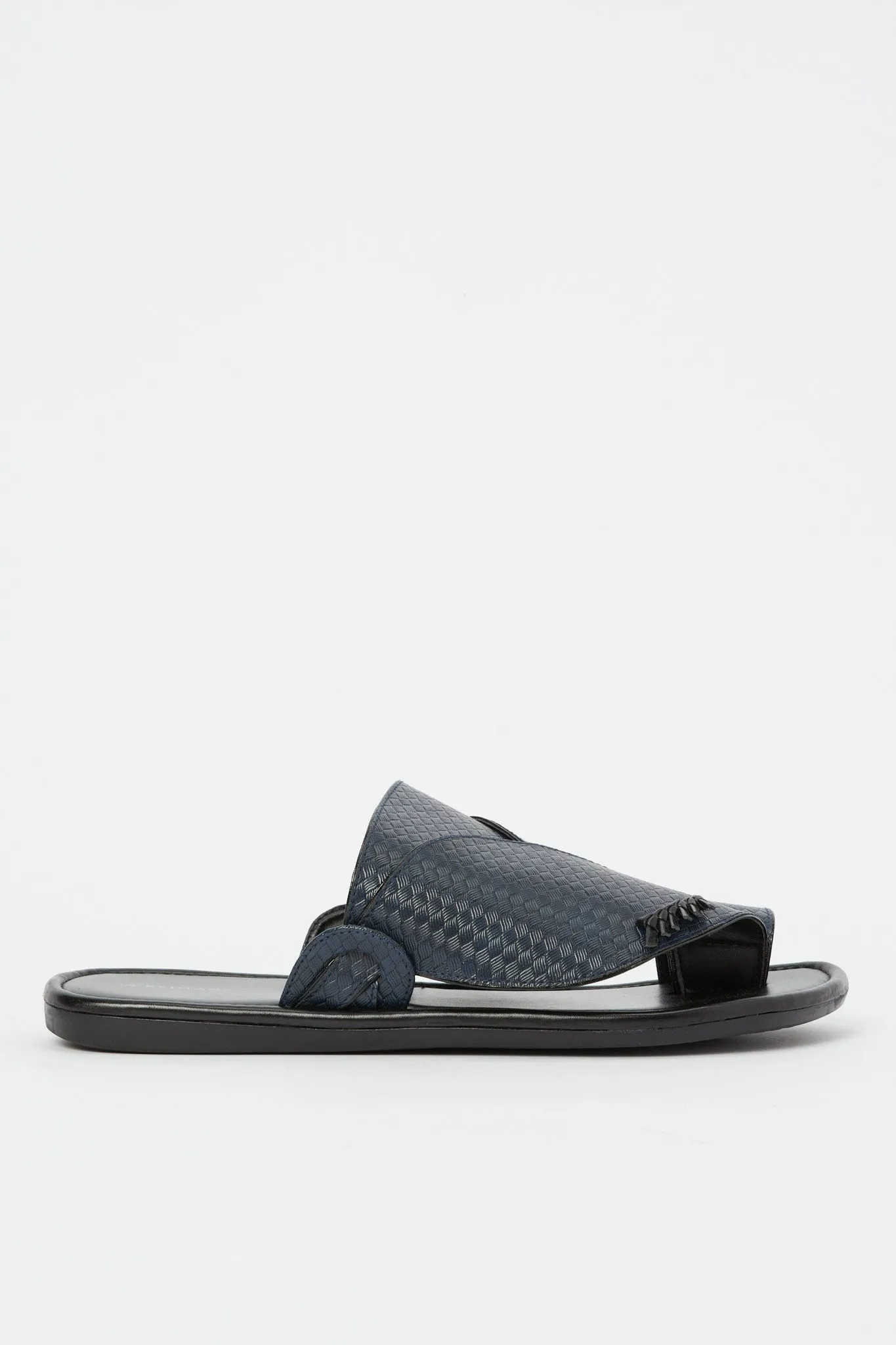 Men Navy Plain Traditional Sandal