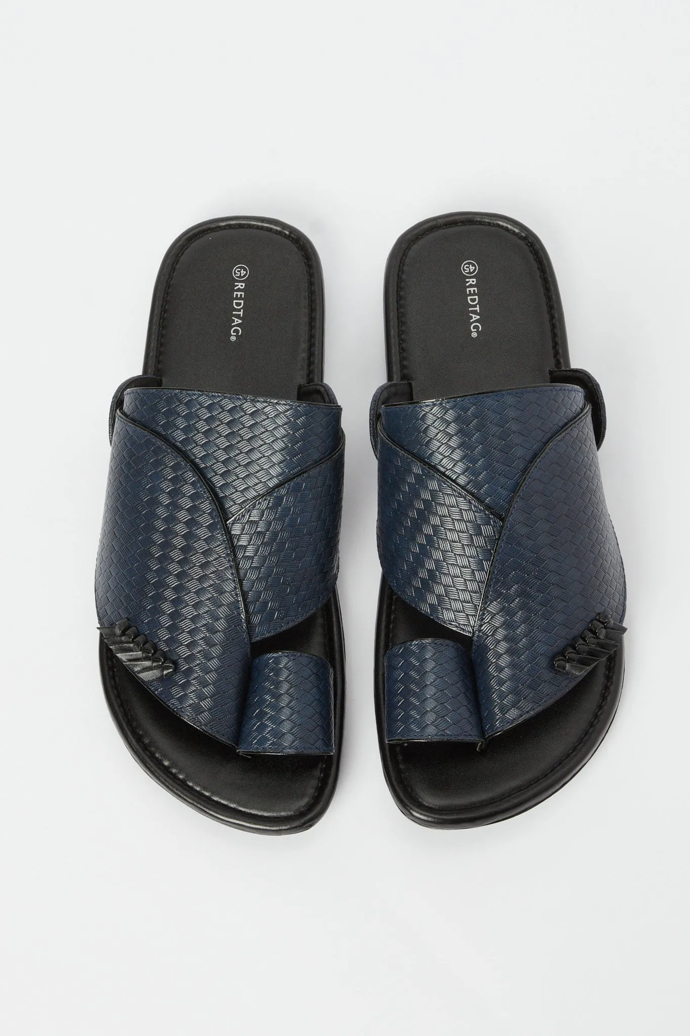 Men Navy Plain Traditional Sandal