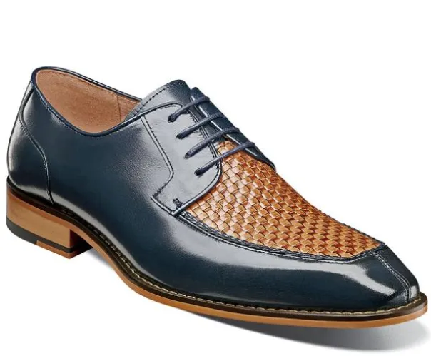 Men's Navy Leather Dress Shoes