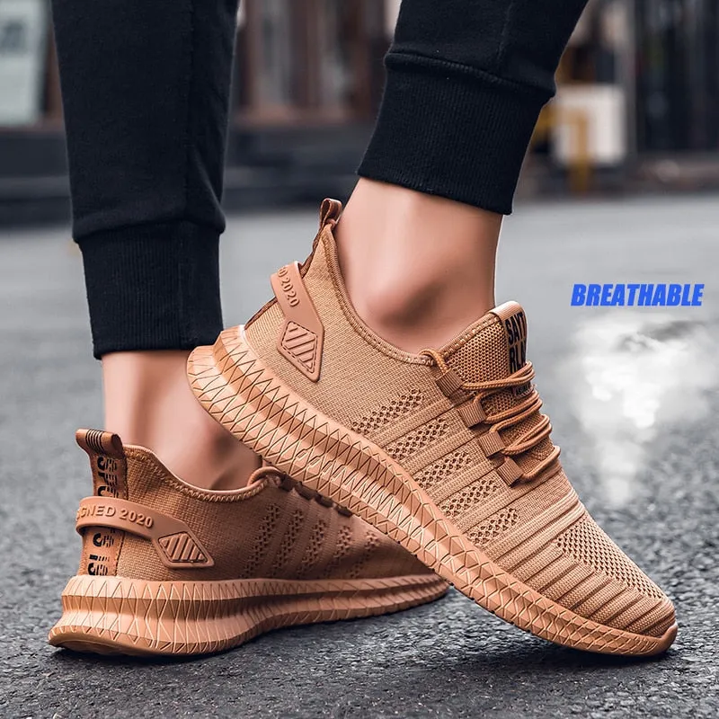 Men's Running Elasticity Men Shoe Light Casual Sneakers Breathable Mesh Outdoor Walking Sport Shoes Plus Size Shoes