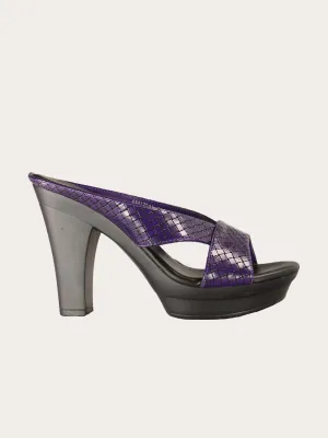 Michelle Morgan 414A7214 Checkered Heeled Sandals