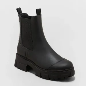 New - Women's Devan Winter Boots - A New Day Black 10