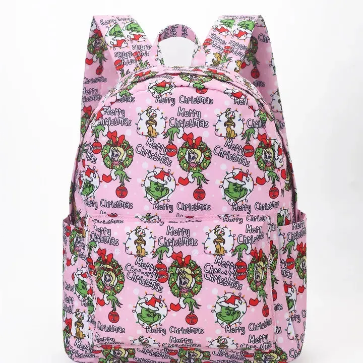 Pink Girls Christmas Backpack