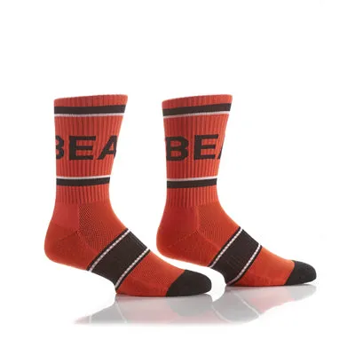 Ribbed Athletic Crew Socks - Orange