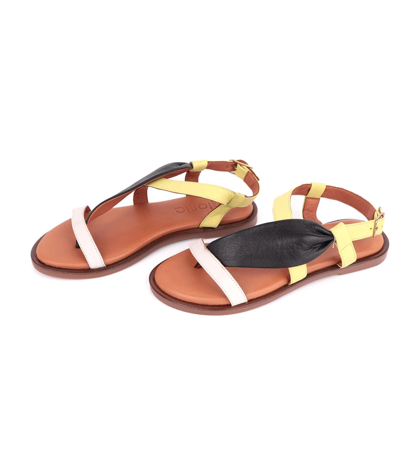 Sandals Marshmallow/ Black/ Sunny Lime