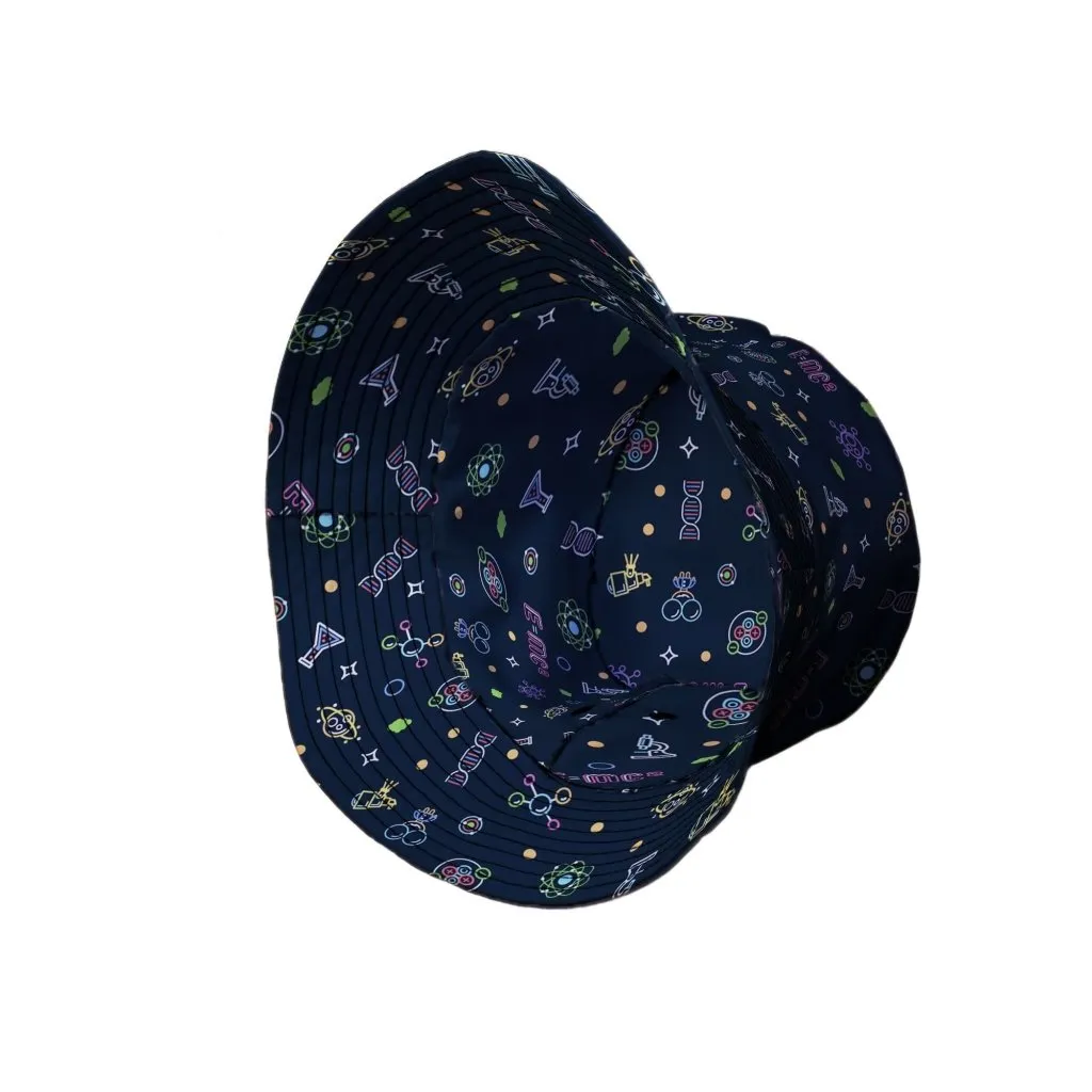 Science DNA Molecules Dark Navy Bucket Hat