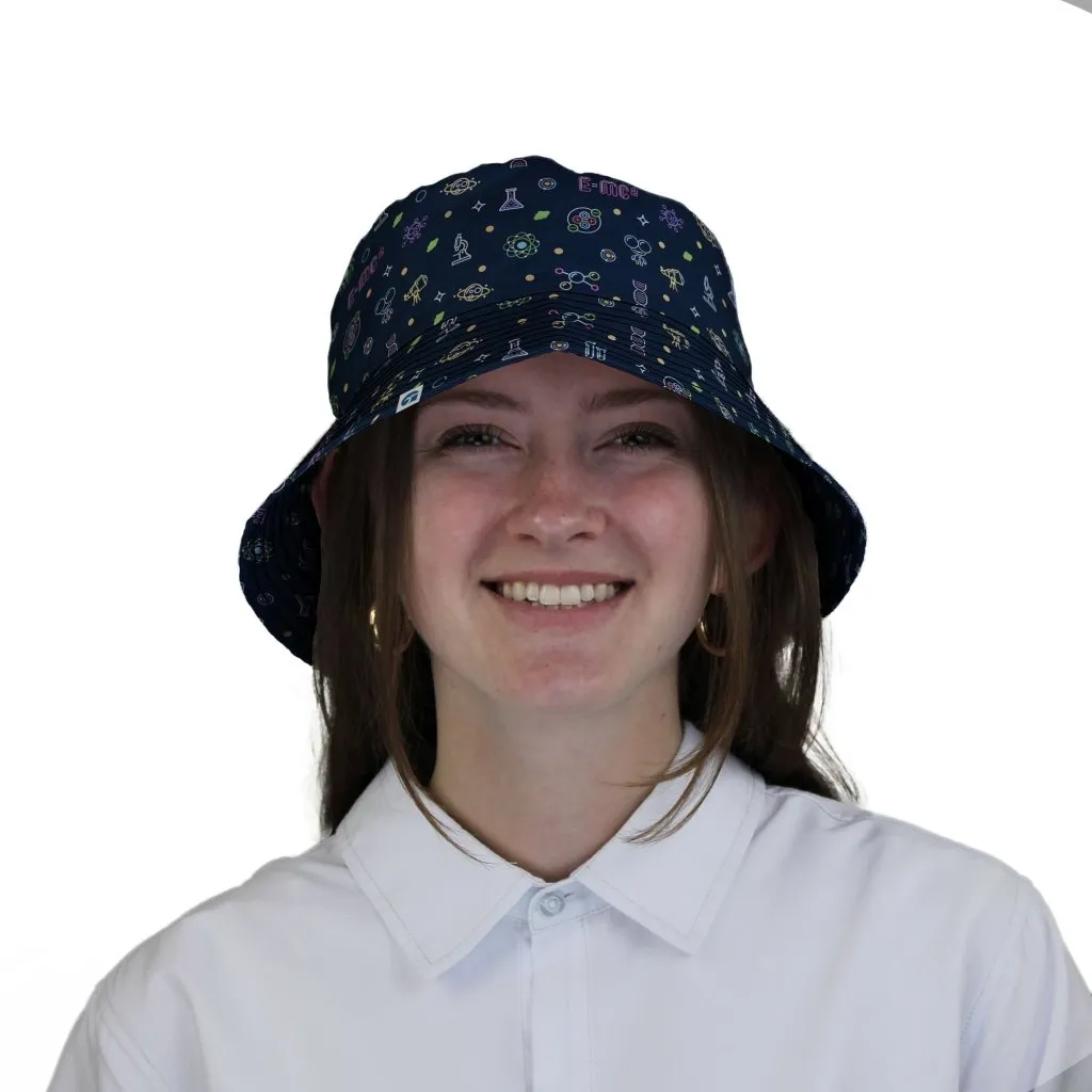 Science DNA Molecules Dark Navy Bucket Hat